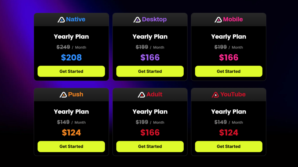 Choose adplexity membership plan