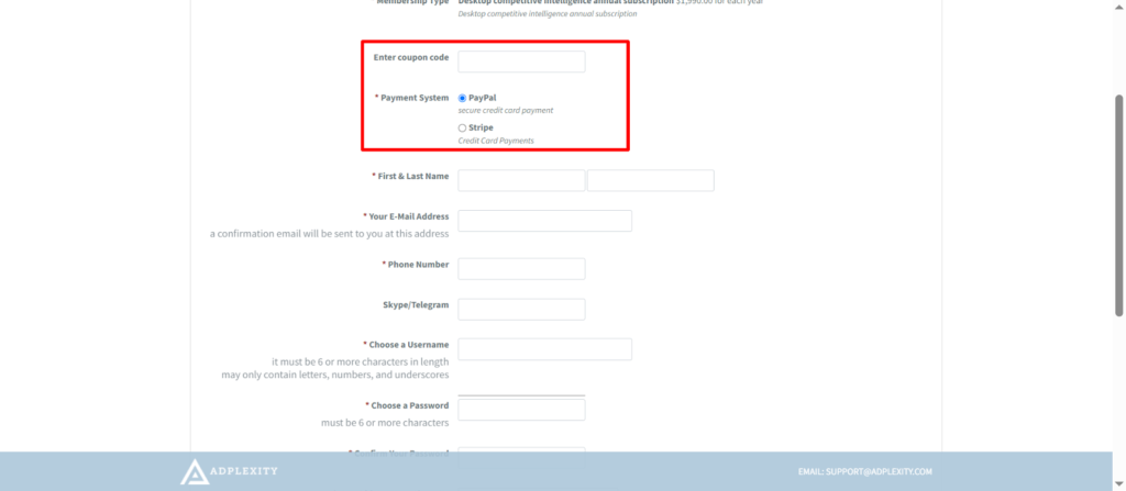 Fill nesesory details